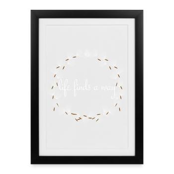 Life finds a way, Dandelion - Framed poster (27 × 37 cm) - black - Front