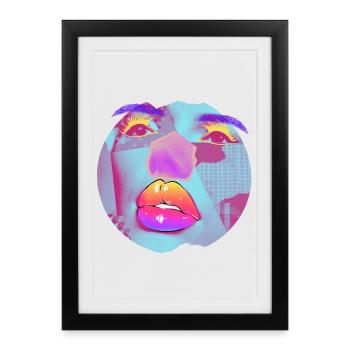 Pop Art bright collage - Framed poster (27 × 37 cm) - black - Front