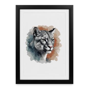Design Art Nouveau de Pantra - Affiche encadrée (27 × 37 cm) - noir - Devant