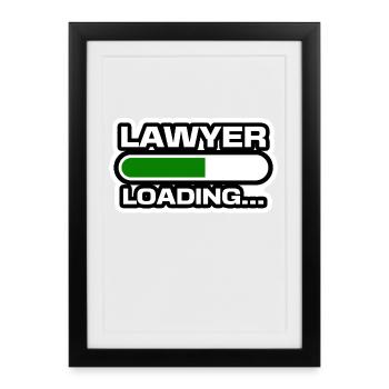 Avocat Énoncé de poste Travailleur Profession Carrière - Affiche encadrée (27 × 37 cm) - noir - Devant