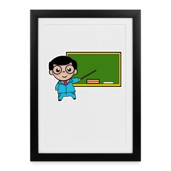 Teacher Job Employee Success Supervisor Work - Framed poster (27 × 37 cm) - black - Front