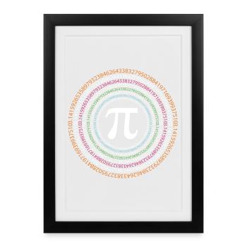 Pi Day - Happy Pi Day - Framed poster (27 × 37 cm) - black - Front