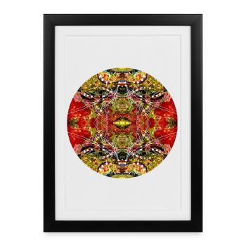 Nature Mandala Paysage Sous-marin - Affiche encadrée (27 × 37 cm) - noir - Devant