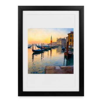 Venice - Framed poster (27 × 37 cm) - black - Front