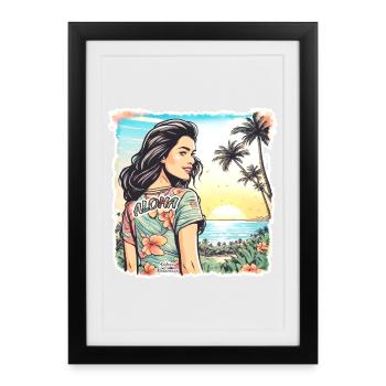 Aloha Girl - Framed poster (27 × 37 cm) - black - Front