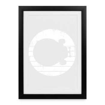 Skateboard Drawing - Framed poster (27 × 37 cm) - black - Front