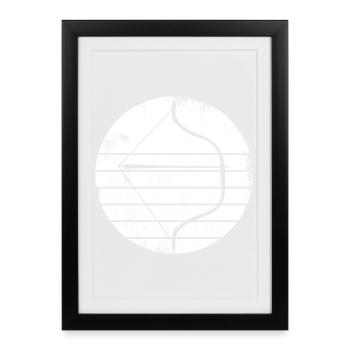 Bow and Arrow Sketch - Framed poster (27 × 37 cm) - black - Front