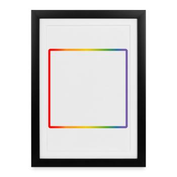Rainbow Frame LGBT DEMO - Framed poster (27 × 37 cm) - black - Front