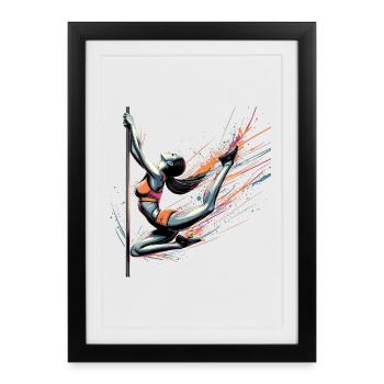 Pole Dance Dynamics Colors Gift - Framed poster (27 × 37 cm) - black - Front