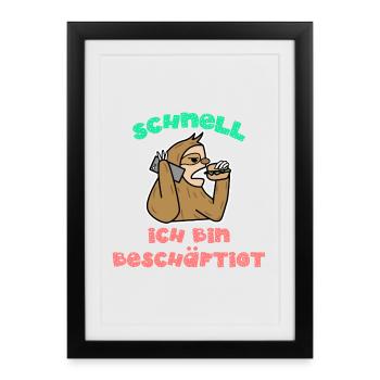 Peu importe les dictons drôles dont je ne me soucie pas, détendez-vous - Affiche encadrée (27 × 37 cm) - noir - Devant