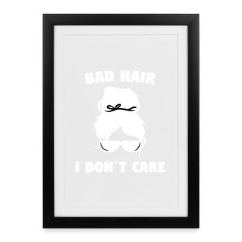Je ne me soucie pas de l’énoncé d’attitude - Affiche encadrée (27 × 37 cm) - noir - Devant