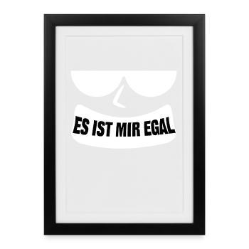 Je ne me soucie pas de la froideur de la déclaration - Affiche encadrée (27 × 37 cm) - noir - Devant