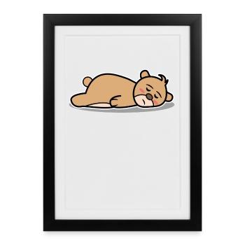 Drôle Chill n’a pas d’importance Attitude Je m’en fiche - Affiche encadrée (27 × 37 cm) - noir - Devant