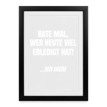 I don't care about funny statement - Framed poster (27 × 37 cm) - black - Front