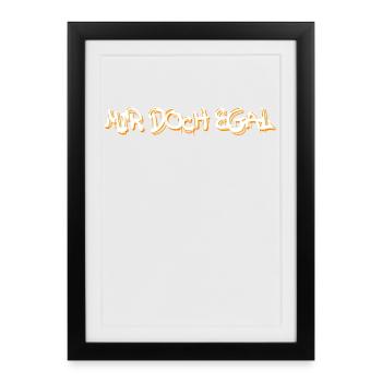 I don't care statement indifferent attitude chill - Framed poster (27 × 37 cm) - black - Front