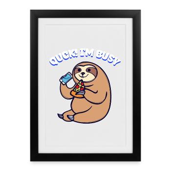 Je ne me soucie pas de la détente, de l’attitude indifférente - Affiche encadrée (27 × 37 cm) - noir - Devant