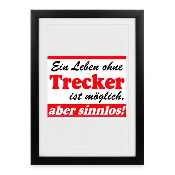 Tracteur , Tracteur , Machines agricoles, Life Senseless(25) - Affiche encadrée (27 × 37 cm) - noir - Devant