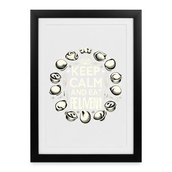 Keep Calm and Eat Pelmeni Gift - Framed poster (27 × 37 cm) - black - Front