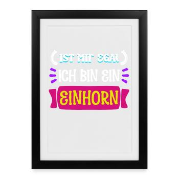 Doesn't care about the statement, I don't care - Framed poster (27 × 37 cm) - black - Front