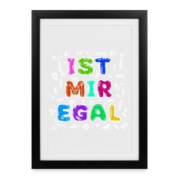 I don't care about relax statement indifferent attitude - Framed poster (27 × 37 cm) - black - Front