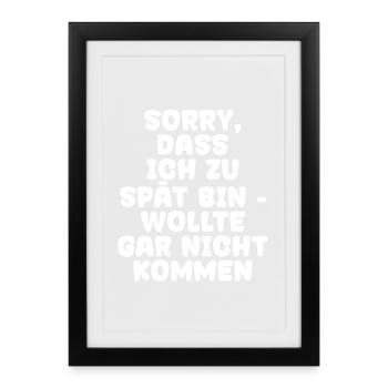 Drôle ne compte pas Déclaration Je m’en fiche Attitude - Affiche encadrée (27 × 37 cm) - noir - Devant