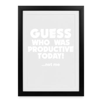 Drôle n’a pas d’importance L’attitude n’a pas d’importance pour moi Déclaration - Affiche encadrée (27 × 37 cm) - noir - Devant
