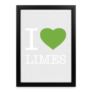 I LOVE LIMES - Framed poster (27 × 37 cm) - black - Front