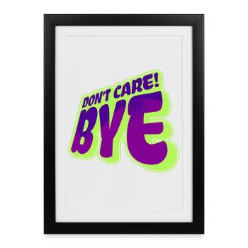 Cool saying: Doesn't matter, attitude, chill doesn't matter to me - Framed poster (27 × 37 cm) - black - Front