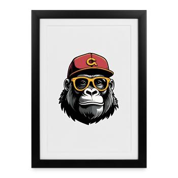 Smart Ape - Framed poster (27 × 37 cm) - black - Front