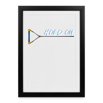 Kitesurfer Statement Water Ski Surfing Wakeboard - Framed poster (27 × 37 cm) - black - Front