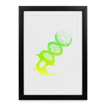 Kitesurfer, Stunt Wave, Wakeboard, Water Sports - Framed poster (27 × 37 cm) - black - Front