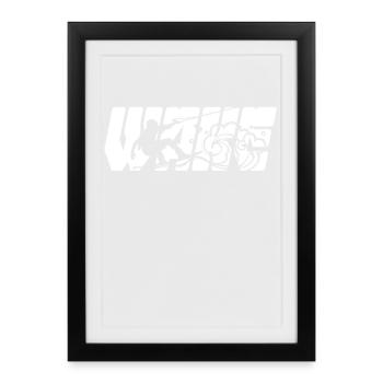 Surfing Stunt Wakeboard Saying Kitesurfer Water Ski - Framed poster (27 × 37 cm) - black - Front