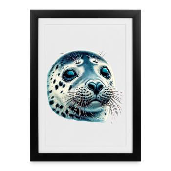 Seal - Framed poster (27 × 37 cm) - black - Front