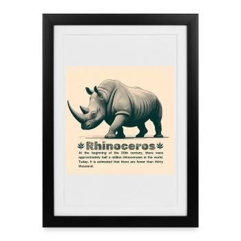 Rhinoceros - Framed poster (27 × 37 cm) - black - Front