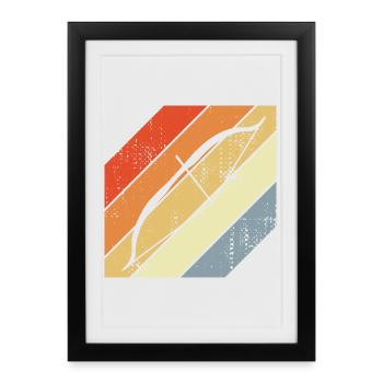 Retro Archery - Framed poster (27 × 37 cm) - black - Front