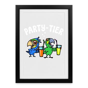 Parrot Statement Animal Lover Pet Bird - Framed poster (27 × 37 cm) - black - Front