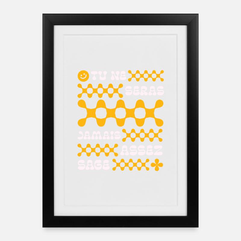 You'll never be wise enough - Framed poster (27 × 37 cm) - black
