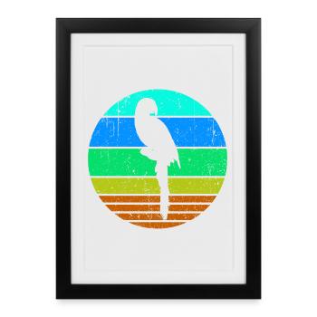 Oiseau, Perroquet, Amoureux Des Animaux, Animal De Compagnie, Jungle, Animal - Affiche encadrée (27 × 37 cm) - noir - Devant