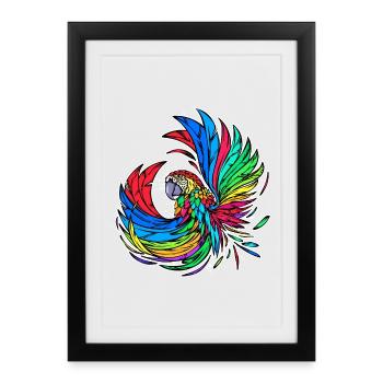 Animal, Bird, Parrot, Animal Lover, Pet, Zoo Animals - Framed poster (27 × 37 cm) - black - Front