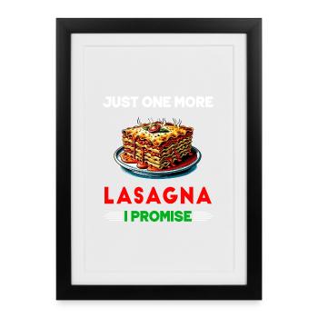 Encore une lasagne, je te le promets - Affiche encadrée (27 × 37 cm) - noir - Devant