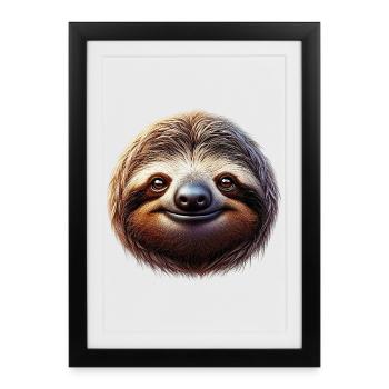 Sloth - Framed poster (27 × 37 cm) - black - Front