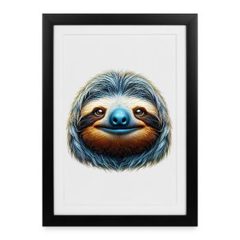 Sloth - Framed poster (27 × 37 cm) - black - Front