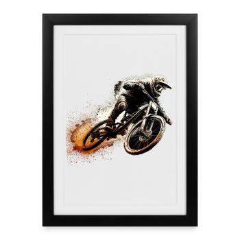 VTT VTT VTT Cadeau de VTT - Affiche encadrée (27 × 37 cm) - noir - Devant