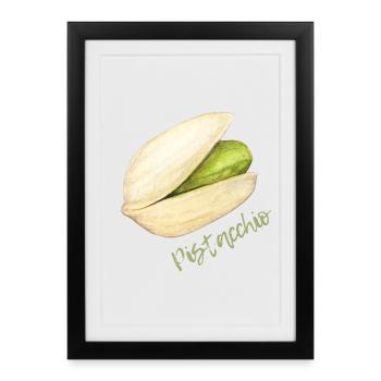 Pistachio with shell and pit - Framed poster (27 × 37 cm) - black - Front