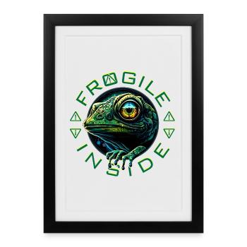 Frogile Inside - Affiche encadrée (27 × 37 cm) - noir - Devant