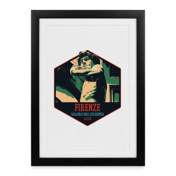 Detail Statue of David, Florence, Italy - Framed poster (27 × 37 cm) - black - Front