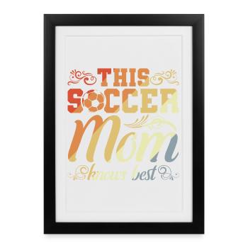 Soccer Mom - Framed poster (27 × 37 cm) - black - Front
