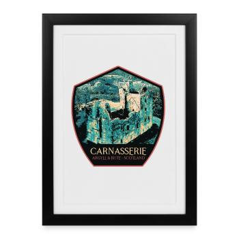 Illustration Carnasserie Castle, Scotland - Framed poster (27 × 37 cm) - black - Front