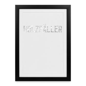 Forester tronçonneuse bois bûcheron menuiserie - Affiche encadrée (27 × 37 cm) - noir - Devant