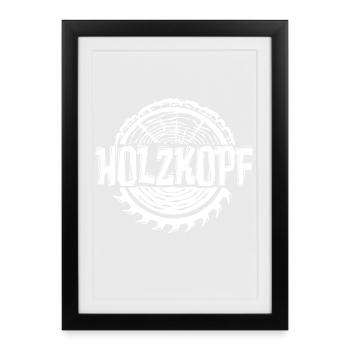 Solid cubic metres Tree fellers Lumberjacks Woodwork Wood - Framed poster (27 × 37 cm) - black - Front